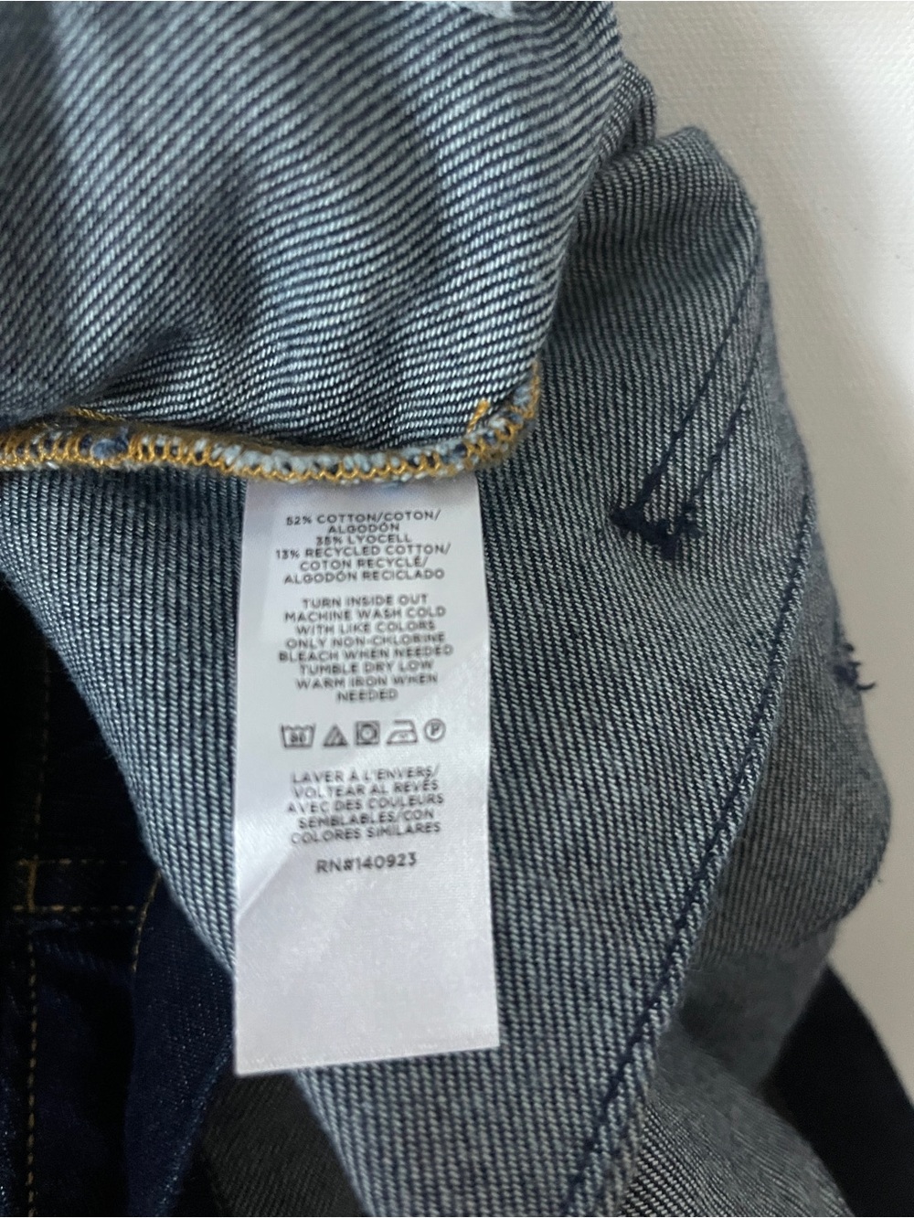 NWT Ann Taylor LOFT Dark Indigo Denim Pleated Skirt with Gold Stitching 2 - Picture 8 of 8